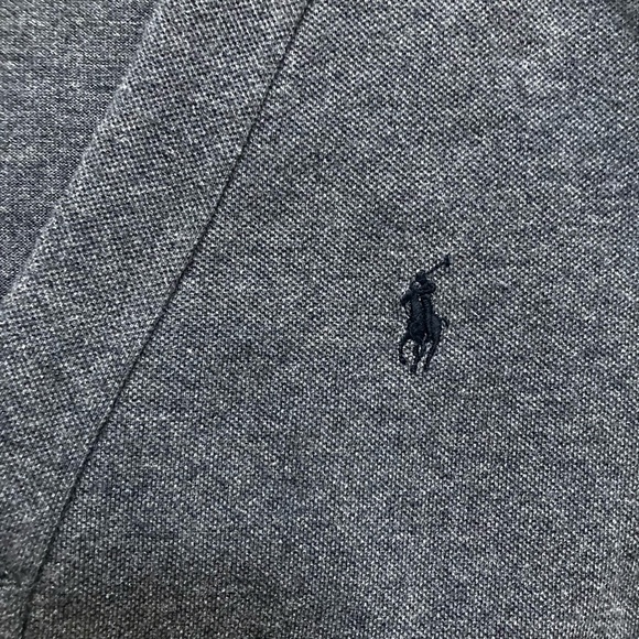 POLO RALPH LAUREN Grandpa Cardigan Sweater in Charcoal Gray Cotton - Picture 4 of 7